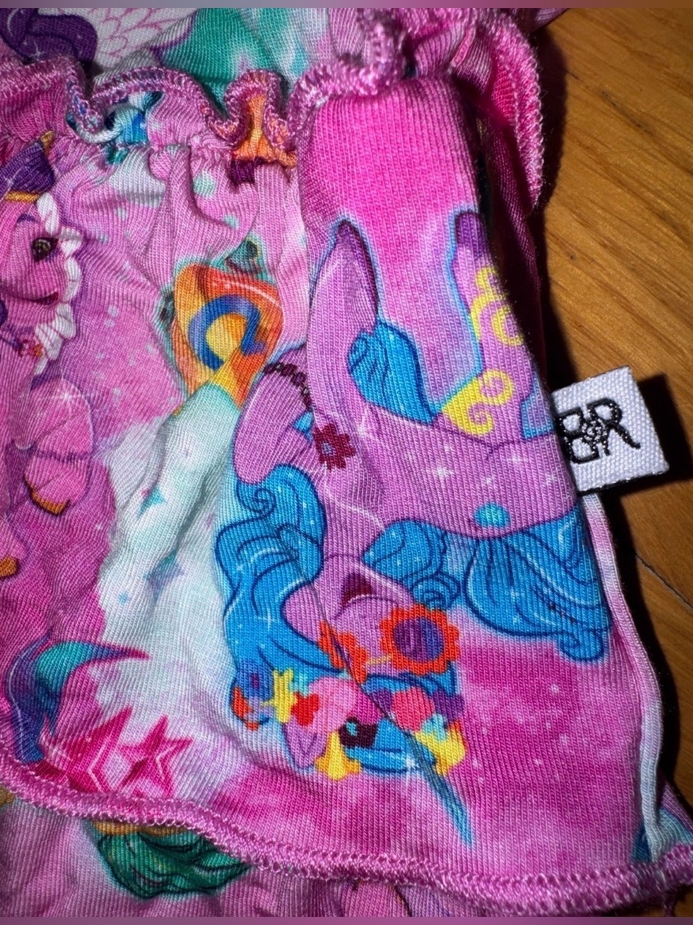 Bums Roses x My Little Pony Ruffle Dress G5 Twirl Bamboo Long Sleeve Pink 2T - Picture 4 of 11
